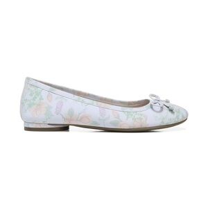 Vionic Floral Print Flats In Arctic Ice Blue Size 8 Balletcore Watercolor NEW